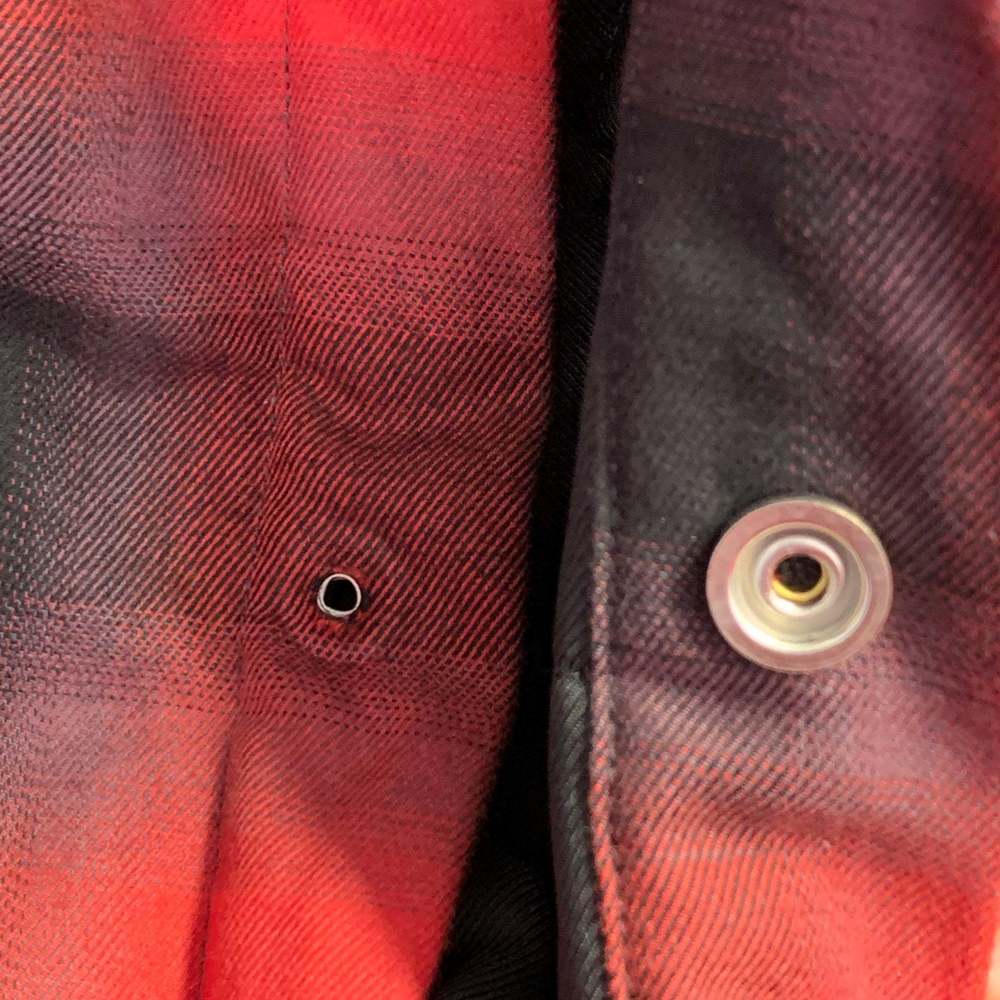 GIVENCHY Red Black Plaid Cotton Snaps Jacket - Picture 9 of 9